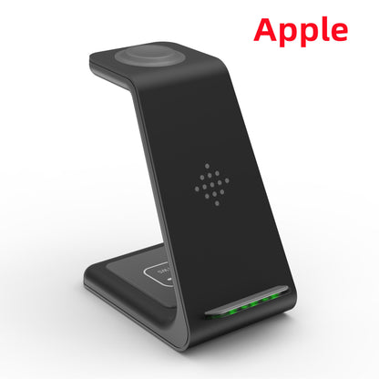 3 In 1 Fast Charging Station Wireless Charger Stand Wireless Quick Charge Dock For Phone Holder